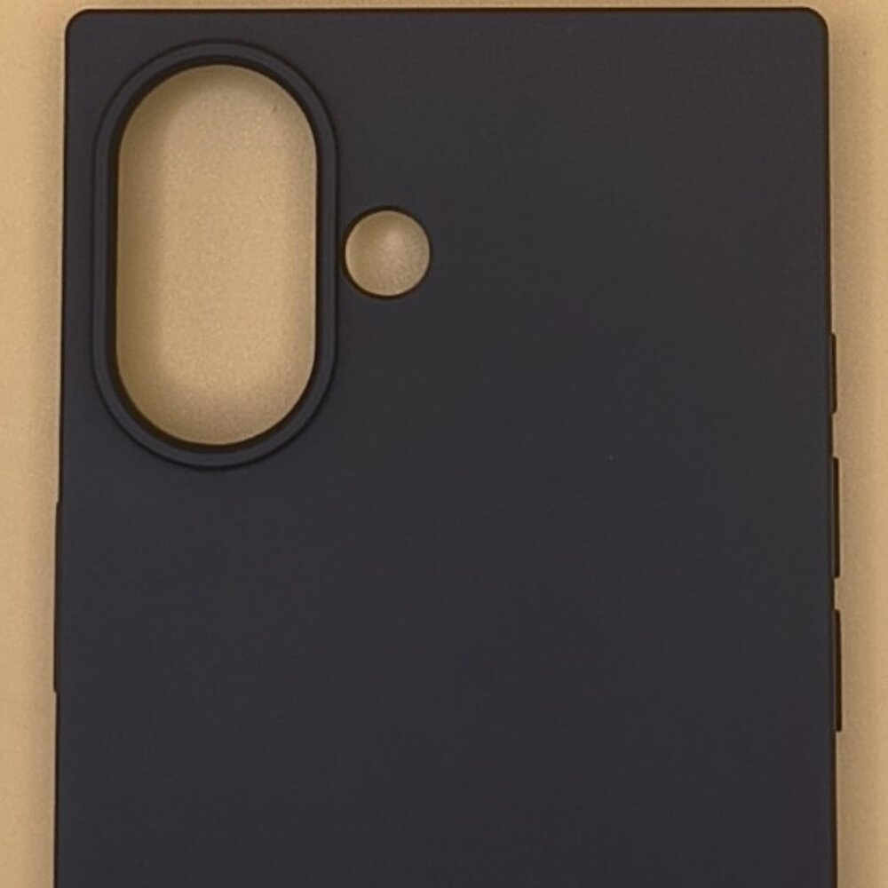 iPhone 16 Rectangle Silicone Case Microfiber Lining MagSafe-Black